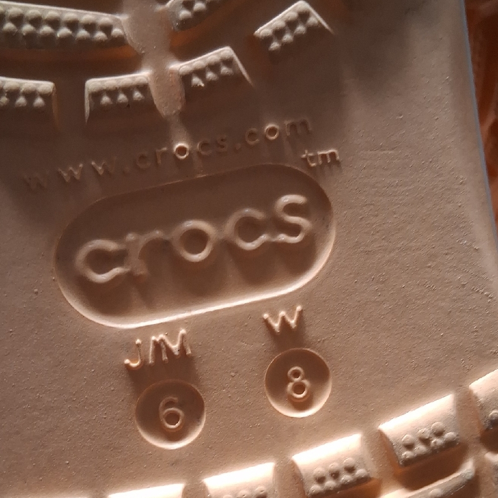 CROCS Orange Platform Sandals - Picture 3 of 3